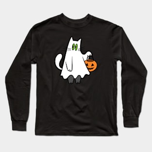 Halloween Cat - Meow or treat? Long Sleeve T-Shirt